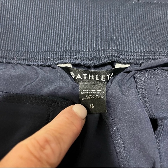 Athleta Brooklyn Mid Rise Ankle Pants Navy Blue Size 16 Style 198671 - Picture 8 of 11